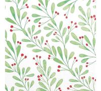 Home Fashion 20 Napkins Winter Berries on Simple Leaves as Table Decoration Paper Napkins Christmas with Motif Also for Decoupage and Decoupage 33 x 33 cm