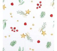 Home Fashion 20 Napkins Winter Simple Winter Elements as Table Decoration Paper Napkins Christmas with Motif Also for Decoupage and Decoupage 33 x 33 cm