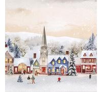 Home Fashion 20 Napkins Winter Wonderland as Table Decoration Paper Napkins Christmas with Motif Also for Decoupage and Decoupage 33 x 33 cm