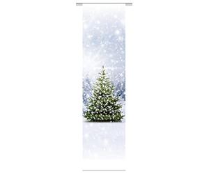 Home Fashion Christmas Tree Curtain Fabric Green 245 x 60 x 0.1 cm