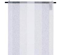 Home Fashion Decorative Sliding Privacy Curtain Panels Long Stripes Grey 245 x 60 cm