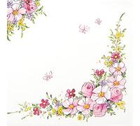 Home Fashion Lunch Napkin Cute Flowers 33X33 Cm, Multi-Color, One Size