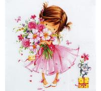 Home Fashion Lunch Napkin Little Princess 33X33 Cm, Multi-Colour, One Size