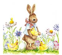 HOME FASHION Napkin Easter Bunny Max, 33 x 33 cm, 3-Ply, Pack of 20, Table Decoration, Easter Decoration, Spring Design