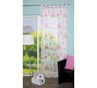 Home Fashion Tab-Top Curtain, Fabric, Multi-Colour, 245 x 140 cm