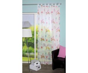Home Fashion Tab-Top Curtain, Fabric, Multi-Colour, 245 x 140 cm