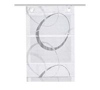 Home Fashion Vitus Magnetic Roller Blind Horizontal Stripes Digital Print, Grey, B60 x H130 cm