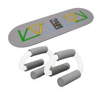 Home Fitness Accessories - S Shape Strength Training Up Bar Stand, Floor Shed Up, Handle Up - Grip - Floor - Pushable, Home Accessories, Professional System with Slip-On Mats for Floor Training