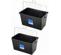 Home Fittings ® 15L Liters each Paint Scuttle Set (2-Pack), Built to last with Handle Black Branded Large