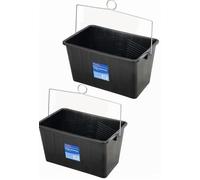 Home Fittings ® 15L Liters each SupaDec Paint Scuttle Set (2-Pack), Built to last with Handle Black Branded Large