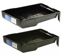 Home Fittings ® 4-Inch SupaDec Paint Roller Tray Set (2-Pack), Built for 4"-in Roller Brushes Black Branded Tray