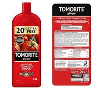 Home Fittings ® Levington Tomorite Concentrate 1.2L Tomato Plant Food Fertiliser Feed High Potash for Yield Flavour Contains Seaweed Extract
