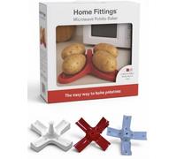 Home Fittings Microwave Potato Baker, cook Baking microwaveable Baker cooking Reusable With Fins to Hold Potatoes White