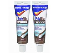 Home Fittings ® Polycell Polyfilla Wood Filler General Repair Dark Oak 75g Tube Interior Exterior Furniture Doors Skirting Boards Cracks Holes Easy Sand Paint Patch Repair 1 Tube Fill Upto 10mm deep