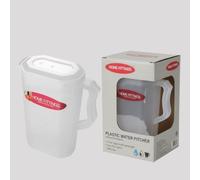 Home Fittings Rectangular Fridge Door Jug 2ltr with Lid (190 x 100 x 234mm) Slim Design with Handle Water Juice Milk Container