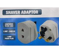 Home Fittings ® Shaver 1A Adaptor Plug UK Charger Adapter, 2 Pin To 3 Pin EU/US to UK Plug Adaptor, Electric Toothbrush Bathroom Socket Adaptor Plug Converter, 1Amp 250w