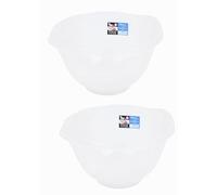 Home Fittings ® Wham Clear Mixing Bowl 7 litres Large Good Size (Pack of 2)