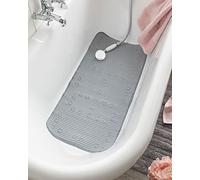 Home Flair Bath Mat | Non-Slip, Anti-Mould Shower Mat for Inside Bath | 91cm Long Cushioned Bathtub Mat | Grey