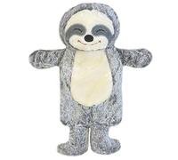 Home Flair Hot Water Bottle | Hot Water Bottle with Cover UK | 1ltr Small Hot Water Bottle | Novelty Super Soft & Fluffy Teddy Bear Animal Hot Water Bottle (Grey Sloth - 1Ltr)