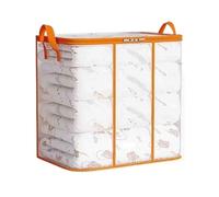 Home Folding Quilt Storage Bags Packaging Bag Moving Portable Big Bag Luggage Quilt Super Thick Clothes Transparent Mesh Clip(Horizontal Style)