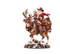 Home for Christmas Cowboy Santa, Western Christmas Ornaments (#A) | Resin Decoration with Cowboy Hat and Boots, Country Western Decor for Holiday Tree, Table, Home, Keepsake Gift
