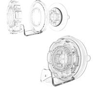 home&foundry Heavy-Duty Clear Vacuum Suction Cup Hooks for Shower, Multi-Purpose for Bath, Kitchen, 2-Pack Suction Cups for Glass