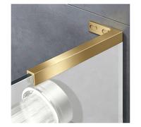 Home Frameless Shower Glass Clamp L Shape Stabilizer Mounting Bracket, Wall-to-Glass Support Bar Rod Holders Fit 8mm 10mm Thick Doors(Gold,R-240mm (9 2/5in))