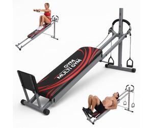 Home Full Body Workout Machine - 8-in-1 Folding Multi Gym for Home Fitness - Full Body Strength & Cardio System - Over 100 Exercises All-in-One Workout Equipment - Easy Storage - Official Support