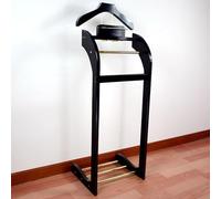 Home Furniture,Valet Stand Wooden Clothes Floor Standing Suit Valet Stand Trouser Rack with Non-slip Rubber Sleeve for Crease-Free Clothing Valet Stan