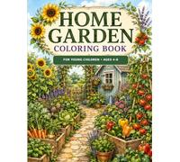 Home Garden Coloring Book: 100 Easy Kids Coloring Pages with Vegetables, Fruits, Flowers, Garden Tools, Harvest Baskets, Greenhouses, and More for Preschoolers and Children Ages 4-8