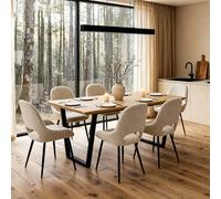 Home Garden Direct ATLAS - Oak-effect Dining Table - 6 seats - 160x90cm in Light Oak | Size: 160x90 cm Home Garden Direct Light Oak 160x90 cm