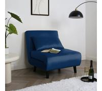 Home Garden Direct Aurora - Single Bed Chair Sofa in Velvet - 1 Seater - Blue Home Garden Direct Blue