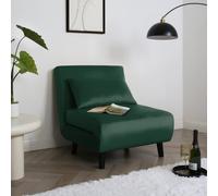 Home Garden Direct Aurora - Single Bed Chair Sofa in Velvet - 1 Seater - Green Home Garden Direct Green