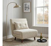 Home Garden Direct Aurora - Single Sofa Bed Chair in Premium Fabric in Beige | Size: 1 Seater Home Garden Direct Beige 1 Seater