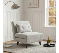 Home Garden Direct Aurora - Single Sofa Bed Chair in Premium Fabric in Light Grey | Size: 1 Seater Home Garden Direct Light Grey 1 Seater