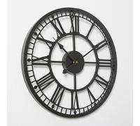 Home Garden Direct EOS - Skeleton Wall Clock with Roman Numerals - 40x40 - Black/Grey in Black Home Garden Direct Black