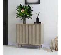 Home Garden Direct Monza 2 Door Sideboard with Fluted Panels Pale Ash in Grey Home Garden Direct Grey