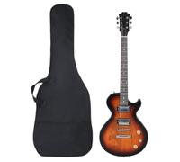 Home Garden,Electric Guitar for Beginner with Bag Brown and Black 4/4 39"
