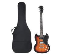 Home Garden,Electric Guitar for Beginner with Bag Brown and Black 4/4 39"