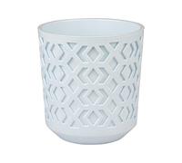 Home Garden Ornaments Large Plant Pots Indoor, Indoor Plant Pot - Decorative Plastic Flower Pots with Basket and Insert, Mix and Match Colours (Diameter: 25cm, White and White)
