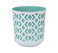 Home Garden Ornaments Large Plant Pots Indoor, Indoor Plant Pot - Decorative Plastic Flower Pots with Basket and Insert, Mix and Match Colours (Diameter: 25cm, White and Green)