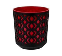 Home Garden Ornaments Mixed Plant Pots Indoor 25cm Diameter - Decorative Plant Pot Cover Black with Flower Pot Red - Plastic Plant Pot - Flower Pots Outside (Ø25cm, Black+Red)