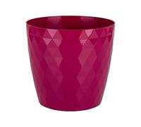 Home Garden Ornaments Pink Plant Pots Indoor 30cm Diameter - Round Plant Pot with Glossy Crystal Surface - Decorative Flower Pot - Plastic Flower Pots Outside (Ø30cm, Pink Crystal)
