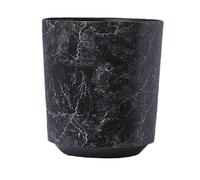 Home Garden Ornaments Solo Plant Pots Indoor 19.5cm Diameter - Plastic Plant Pot with Original Motif of Black Marble - Plastic Flower Pots Outside - Decorative Flower Pot (Ø19.5cm, Black Marble)