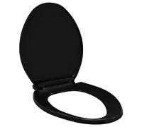 Home & Garden-Soft-Close Toilet Seat with Quick-Release Design Black-Furniture Choice