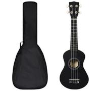 Home & Garden-Soprano Ukulele Set with Bag for Kids Black 21"-Furniture Choice