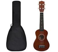 Home & Garden-Soprano Ukulele Set with Bag for Kids Dark Wood 21"-Furniture Choice