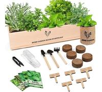Home Gardening Miniaturized Package Includes Finish Tools Plant Grains Manual for Indoor Rest Fun Activity Novices Wooden Garden Tools