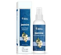 Home Genie 100% Pure Natural Jasmine Hydrosol Uncut Steam Distilled Flowers of Jasminum officinale Purified Floral Water Cosmetic Grade Facial Aromatic Mist Spray Cleanses & Balances Skin Tone- 100 ML