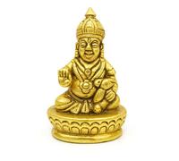 HOME GENIE Brass Dhanvantri Idol - Divine Lord Dhanvantri Brass Statue for Home Temple, Pooja Room & Spiritual Décor | Traditional Healing Deity Murti for Prayer Corners